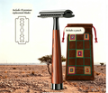 Premium Wood-Effect Zinc Alloy Double-Edge Safety Razor