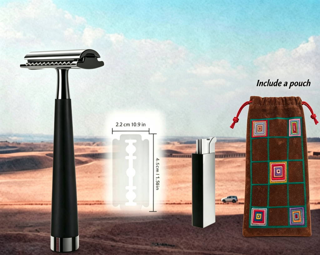 Premium Black Zinc Alloy Double-Edge Safety Razor